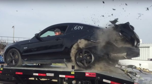 Mustang Explodes Tire
